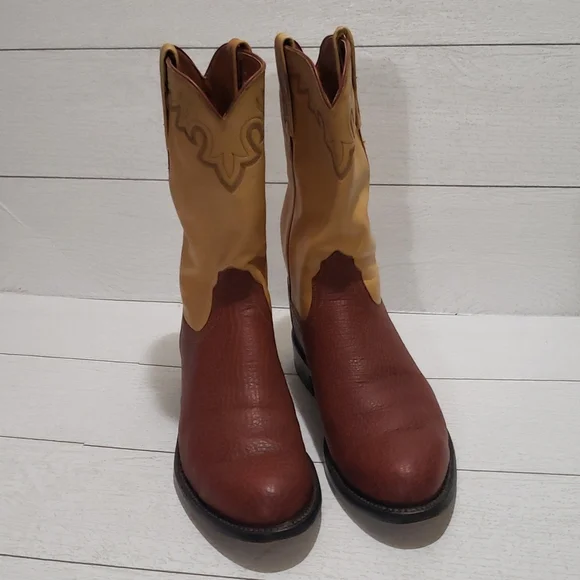 Luchesse 2000 block color round toe mens boots 9D